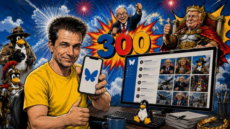 300 Posts auf Bluesky – Satiressum, Ronald Tramp und Trumpius im Dauerfeuer